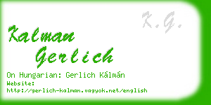 kalman gerlich business card